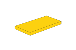 Show details for 2x4 - Tile yellow  Picture of 2x4 - Tile yellow