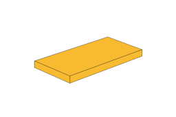 Show details for 2x4 - Tile BrightLightOrange Picture of 2x4 - Tile BrightLightOrange