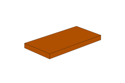 Show details for 2x4 - Tile Dark Orange  Picture of 2x4 - Tile Dark Orange