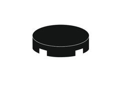 Show details for Rund 2 x 2 - Fliese Black Picture of Rund 2 x 2 - Fliese Black