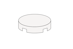 Show details for Rund 2 x 2 - Fliese White Picture of Rund 2 x 2 - Fliese White