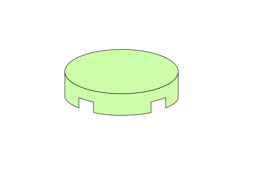 Show details for Rund 2 x 2 - Fliese Yellowish Green Picture of Rund 2 x 2 - Fliese Yellowish Green