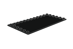 Show details for 6 x 12 - Noppen Platte Black Picture of 6 x 12 - Noppen Platte Black