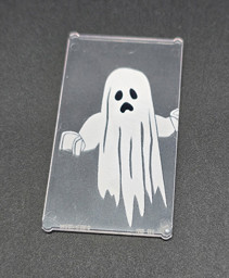 Geisterillustration auf transparenter Karte Picture of Geist Fenster groß 1x4x6