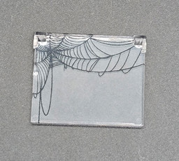 Transparente Karte mit schwarzem Design Picture of Spinneweben Fenster mittel 1x4x3