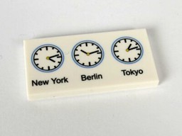 Show details for 2 x 4 - Fliese White - Weltuhr Picture of 2 x 4 - Fliese White - Weltuhr