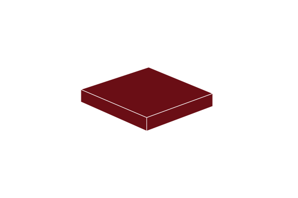 Picture of 2 x 2 - Fliese Dark Red