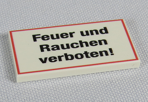 Picture of 2 x 4 - Fliese Feuer & Rauchen verboten