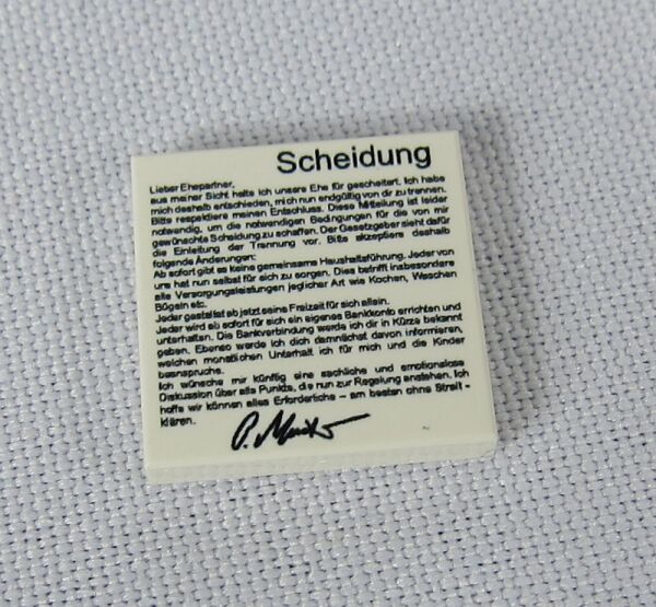 Picture of 2 x 2 - Fliese White - Scheidung