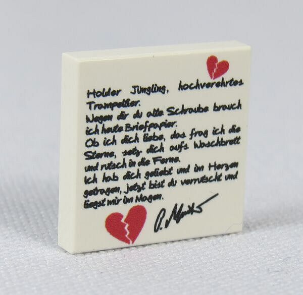 Picture of 2 x 2 - Fliese White - Trennungsgedicht