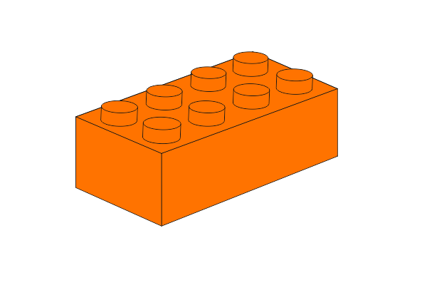 图片 2 x 4 - Orange