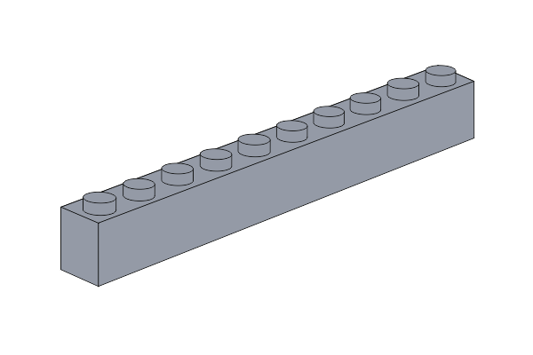 图片 1 x 10  - Light Bluish Gray