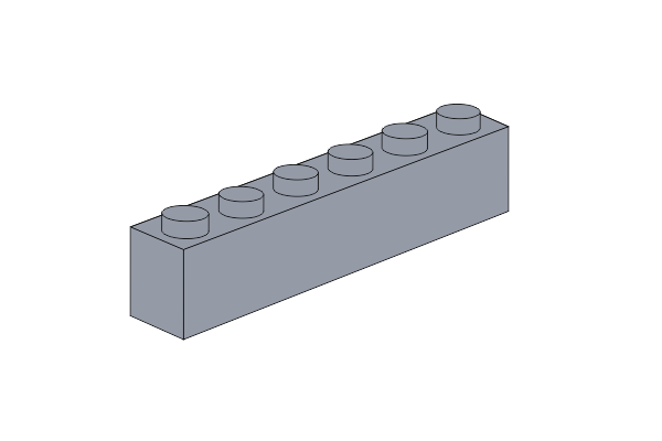 1 x 6 - Light Bluish Grayの画像