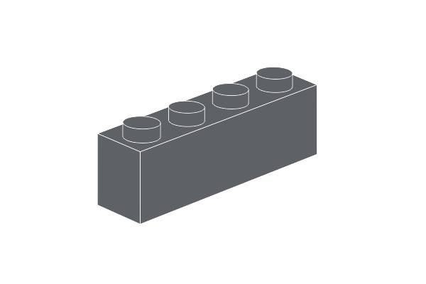 Picture of 1 x 4 - Dark bluish gray