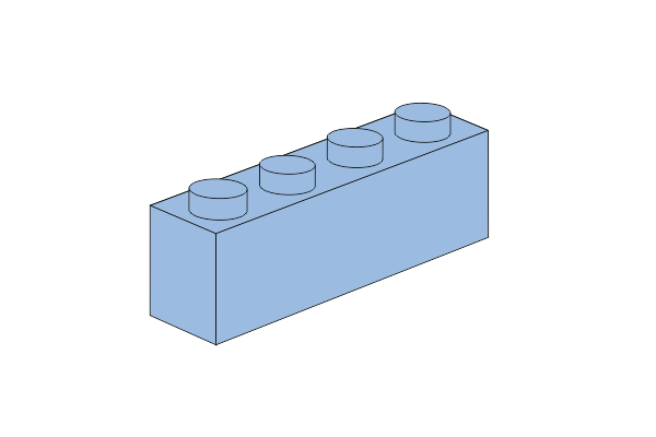 图片 1 x 4 - Medium Blue