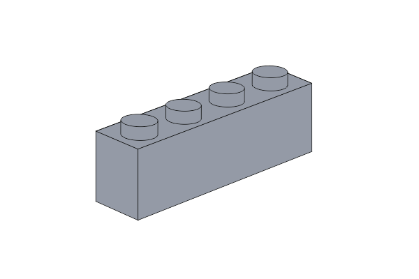 Picture of 1 x 4 - Light bluish gray