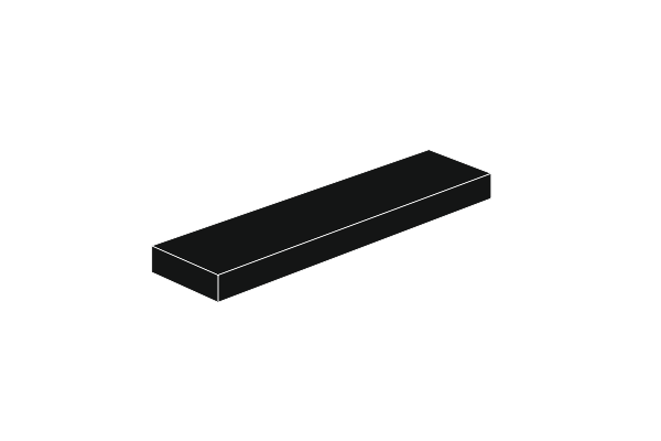 Picture of 1 x 4 - Tile Black