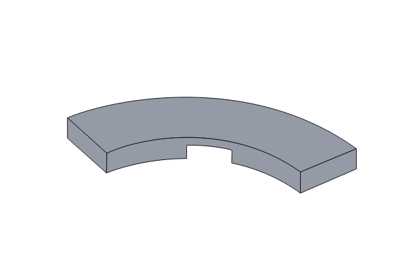 Bogenfliese 3 x 3 - Fliese hellgrau
