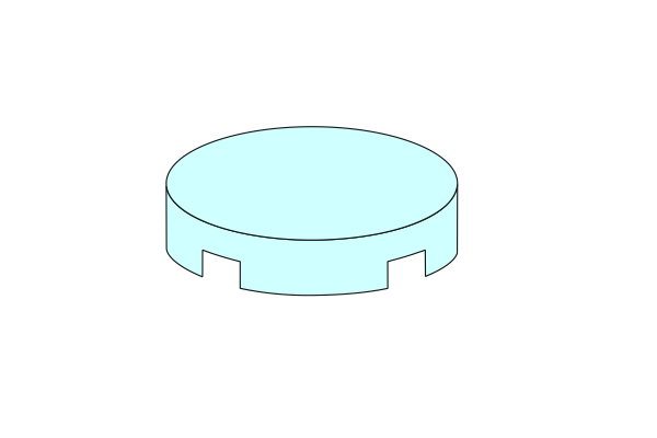 Picture of Round 2x2 - Tile LightAqua