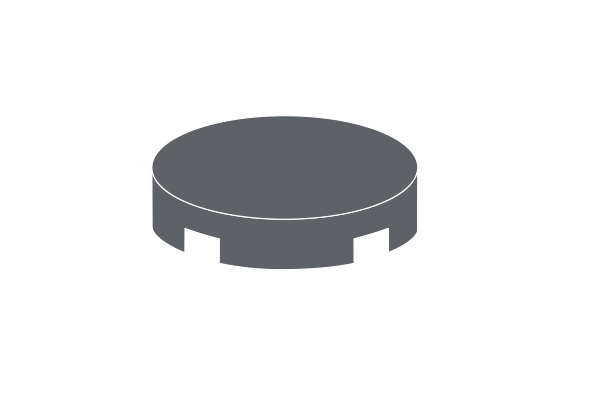 Picture of Round 2x2 - Tile dark bluish gray