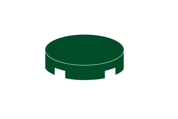 Picture of Round 2x2 - Tile Darkgreen