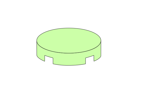 Picture of Round 2x2 - Tile YellowishGreen