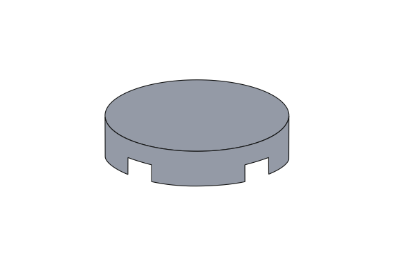 Picture of Round 2x2 - Tile Light bluish gray