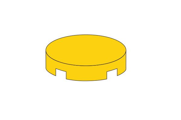 Picture of Round 2x2 - Tile yellow