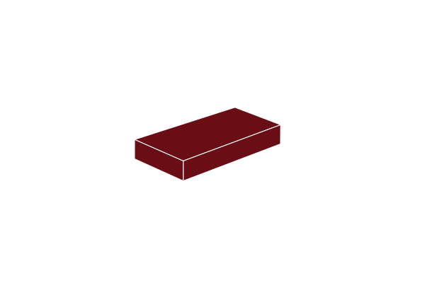 图片 1 x 2 - Fliese Dark Red