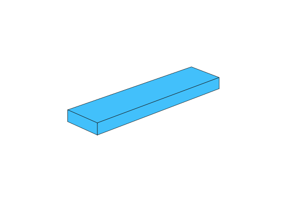 1 x 4 - Fliese Medium Azure의 그림