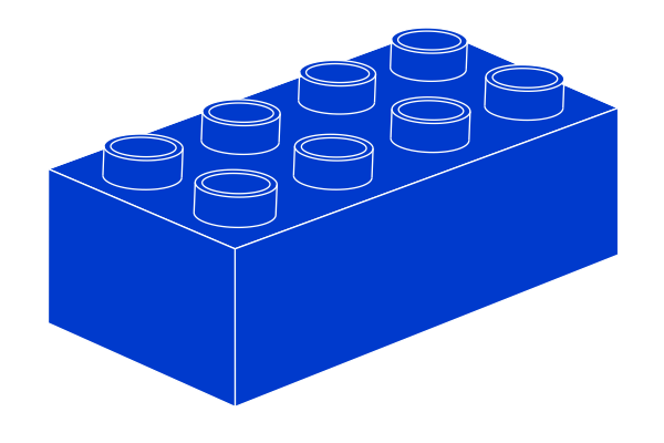 Noppenstein 2 x 4 Blauの画像