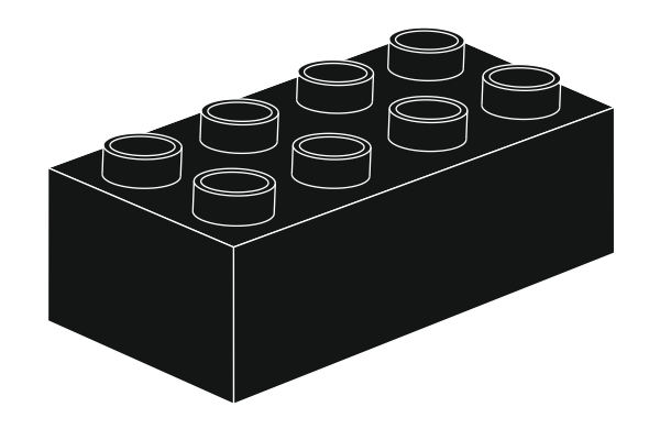 Noppenstein 2 x 4 Schwarzの画像