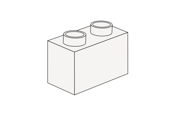 图片 Noppenstein 1 x 2 Weiß