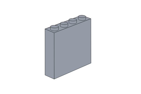 Picture of 1 x 4 x 3 - Light Bluish Gray