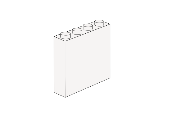 Picture of 1 x 4 x 3 - White