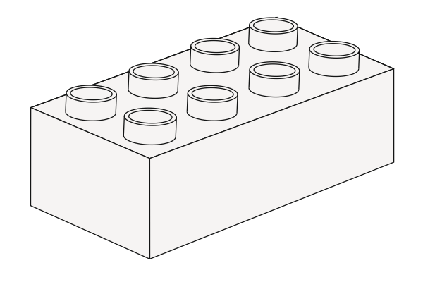 Noppenstein 2 x 4 Weiß의 그림