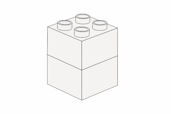 Noppenstein 2 x 2 x 2 Weißの画像