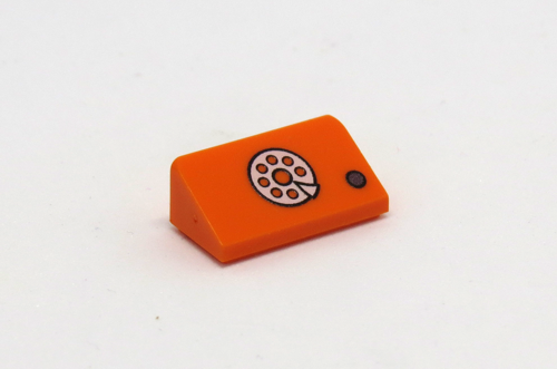 Picture of Orange - Telefon - 1x2 Slope