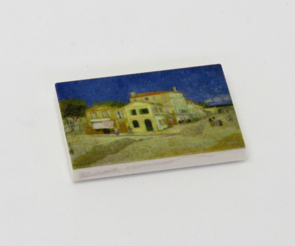 Picture of G078 / 2 x 3 - Fliese Gemälde yellow house