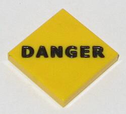 Picture of 2 x2  -  Fliese gelb - Danger