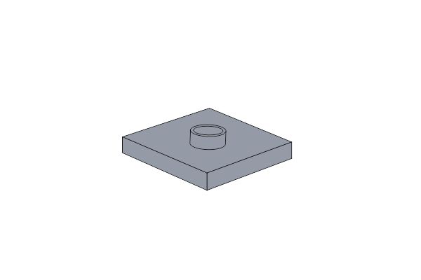 Picture of 2 x 2 - Noppenfliese Hellgrau