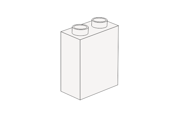 Duplo 1 x 2 x2 weiß의 그림