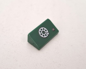 dark green - Telefon - 1x2 Slope