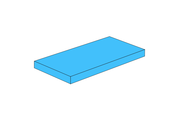 2 x 4 - Fliese Medium Azurの画像