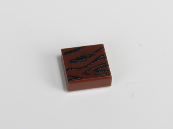 Picture of 1 x 1 - Fliese  Reddish Brown - Holzoptik schwarz