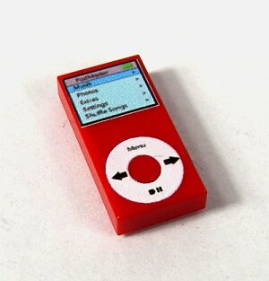 Picture of 1 x 2 - Fliese Rot - MusikPlayer